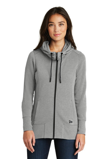 I3) LNEA511 New Era Ladies Tri-Blend Fleece Full-Zip Hoodie - EXODUS GLOBAL