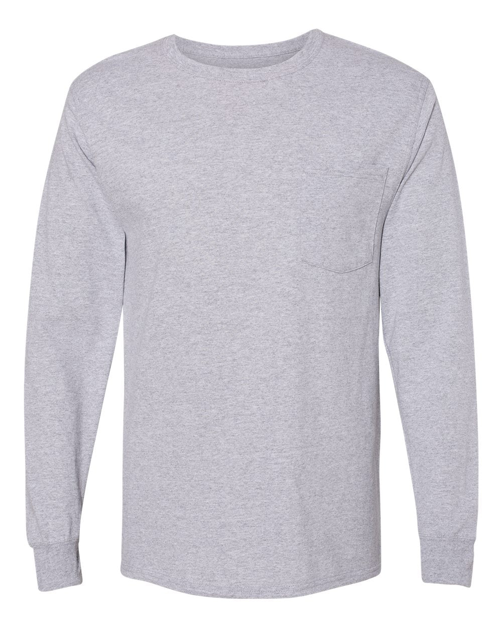 D4) W120 Hanes - Workwear Long Sleeve Pocket T-Shirt - SHEARCORE